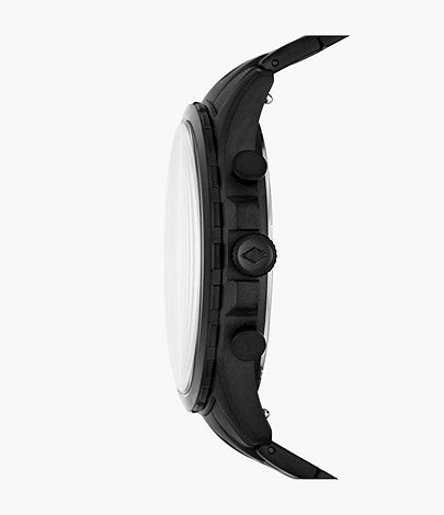 Movement Chronograph Black Stainless Steel Watch