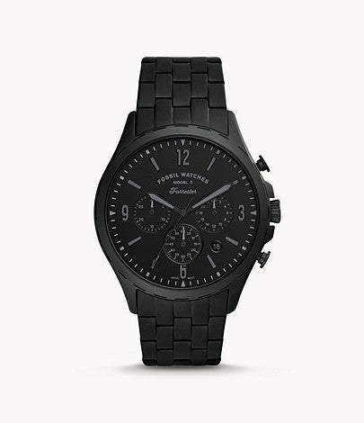 Black stainless steel watch